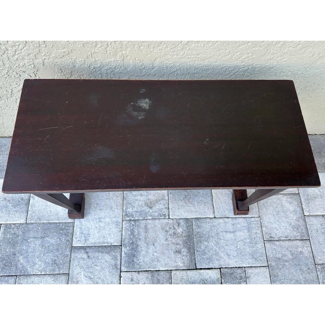 Mid 20th Century Vintage 20th Century Mahogany Wood Piano Bench With Storage For Sale - Image 5 of 12