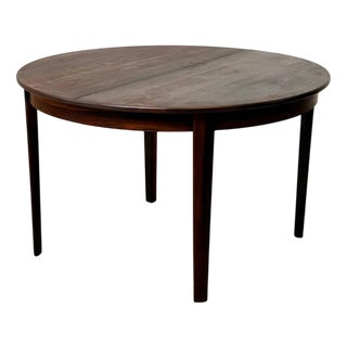 Danish Round Extendable Dining Table in Santos Rosewood For Sale