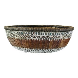 20th Century Balinese Beaded Basket For Sale