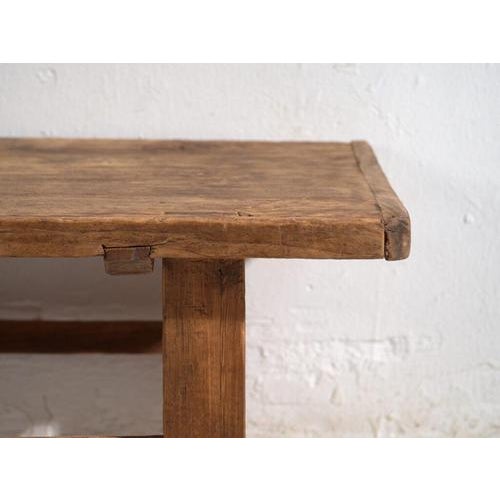 Low Antique Chinese Qing Dynasty Kang Table in Pine For Sale - Image 6 of 9