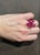 15 Carat Treated Ruby Big Flower Cocktail Ring in 18 Karat White Gold For Sale - Image 14 of 18