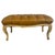 A charming vintage French Louis XV style tufted bench, embodying timeless Parisian elegance and artisanal craftsmanship....