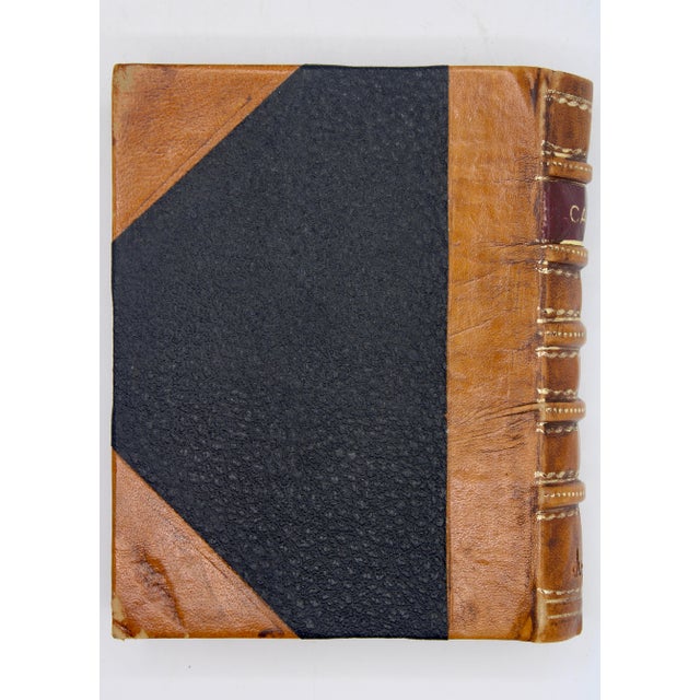 1940s 1940s Vintage Leather Card Book Box For Sale - Image 5 of 12