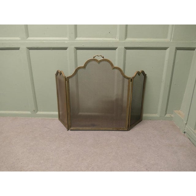 Vintage Italian Folding Brass Fire Guard, 1930 For Sale - Image 3 of 7