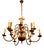 Flemish Two-Story Chandelier in Brass For Sale