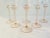 Victorian Mid-Century Pink Stemmed Crystal Glasses, Set of 6 For Sale - Image 3 of 3