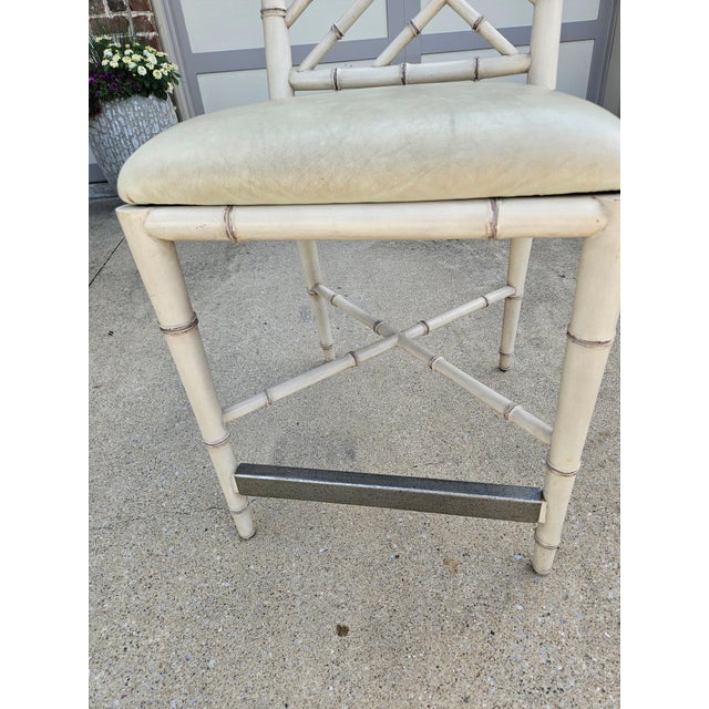 Late 20th Century Brighton Counter Height Stools From Century Furniture, Pair For Sale In Lexington, KY - Image 6 of 9