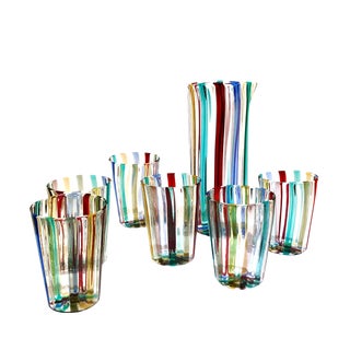 Italian Murano Glasses by Gio Ponti for Murano Verre, 2004, Set of 7 For Sale