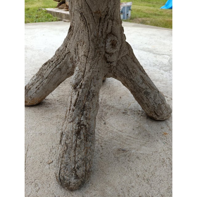 Brutalist Tree Trunk Concrete Garden Table, 1950s For Sale - Image 12 of 17