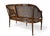 Hollywood Regency Faux Bamboo Cane Settee For Sale - Image 9 of 18
