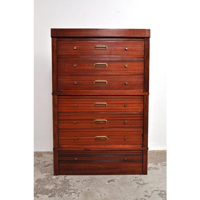 Modular Mahogany Chest of Drawers, 1950s For Sale - Image 3 of 14