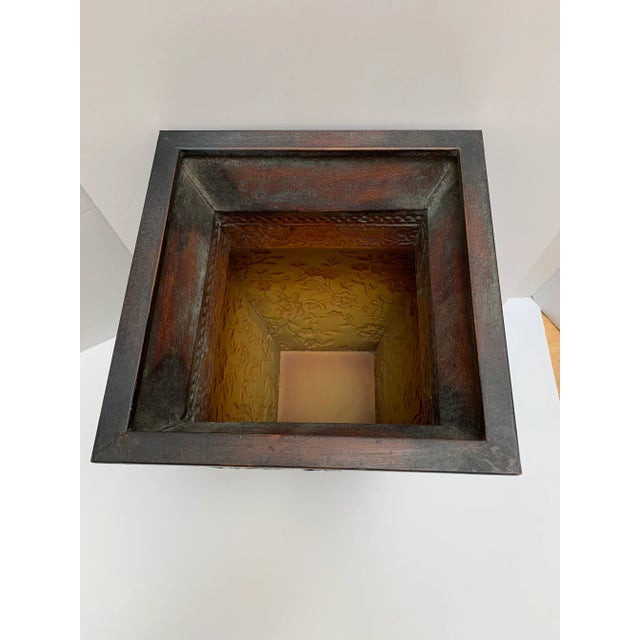 Black Vintage Textured Metal Umbrella Holder or Plant Vessel For Sale - Image 8 of 11