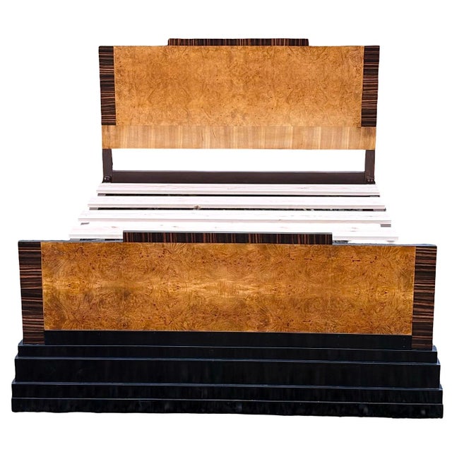 A wonderful Art Deco Queen Size Bed. Dating to circa 1930 this wonderful bed simply oozes grace and elegance. The...