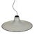 Large Black and White Swirl Murano Glass Trumpet Pendant Light from Maestri di Murano, Italy, 1980s For Sale