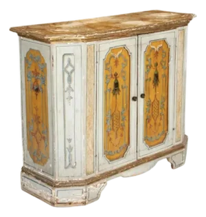 18th Century Italian Neoclassical Painted and Decorated Cabinet