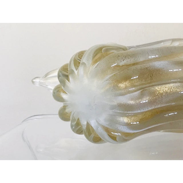 1950’s Barovier & Toso Gold Aventurine Glass Flared Bowl For Sale - Image 12 of 12