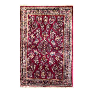 Antique Persian Sarouk Rug, 3'3" X 5'3" For Sale