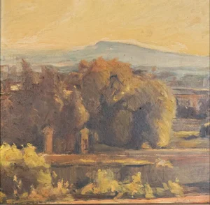 Spanish Landscape at Golden Hour, Oil Painting