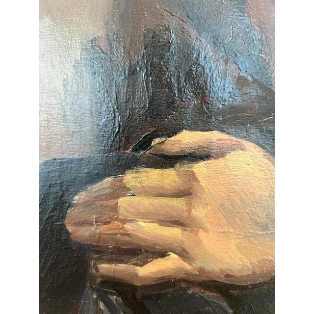 Casimir Reymond, Portrait de Willy, Oil on Canvas, Framed For Sale - Image 8 of 13