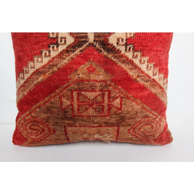 Bohemian Decor Pillow – Handmade From Vintage Turkish Rug -24'' X 24'' For Sale In Tampa - Image 6 of 9