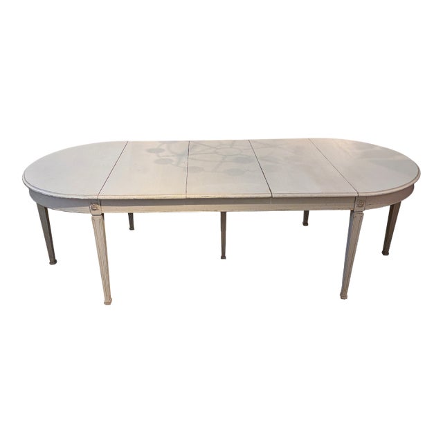 Late 19th Century Swedish Painted Extension Dining Table For Sale