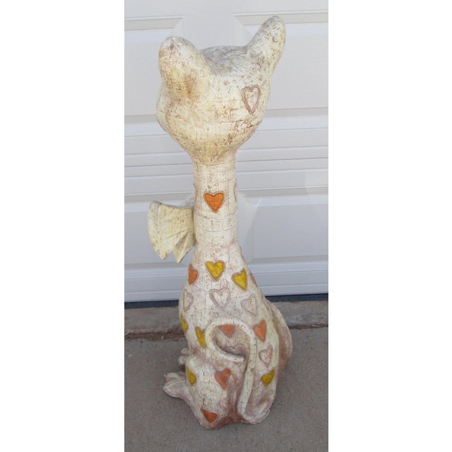 Jeanne Valentine Paper Mache Cat, Mid Century Modern For Sale - Image 6 of 11