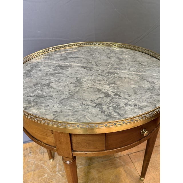 Directoire Bouillotte Table in Cherrywood and Brass For Sale - Image 5 of 9