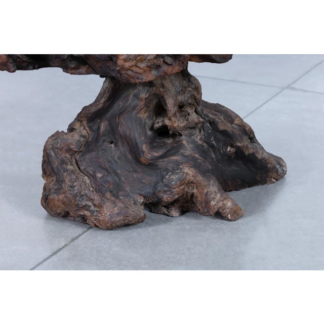 Mid-Century Modern Sculptural Free Form Redwood Burl Side Tables, 1960s For Sale - Image 10 of 12