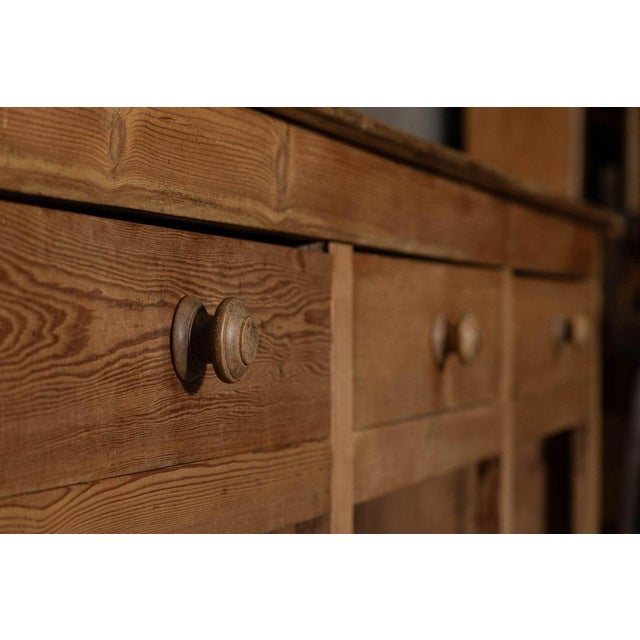 Large 19th Century English Pine Shop Counter, 1870s For Sale - Image 14 of 15