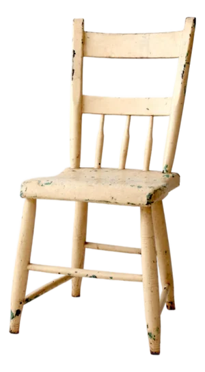 Antique Primitive Spindle Back Chair
