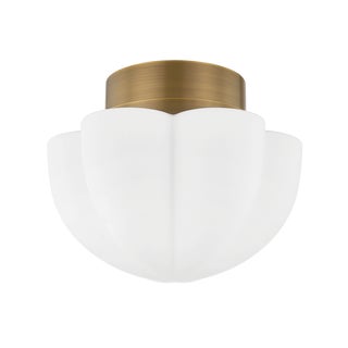 Hudson Valley Lighting Seabrook 15 in. 1 Light Flush Mount in Historic Bronze Finish For Sale