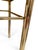Metal Vintage Koch Originals Brass Vanity Bench Tufted Cream Vinyl Hollywood Regency For Sale - Image 7 of 9