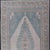 Measures:6'8 x 12'7 Faded vintage Turkish Oushak rug with Central Medallion in cream and blue, Keivan Woven Arts / rug TU-...