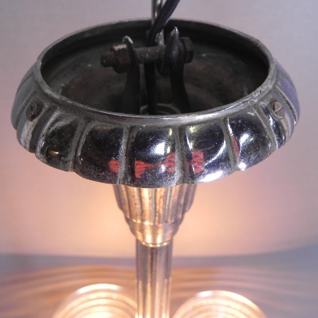 Art Deco Hanging Lamp by G. Leleu, 1930s For Sale - Image 13 of 18