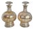 Pair of Art Deco Gold Striped Glass Decanters For Sale