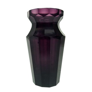 Crystal Vase from Moser by J. Hoffmann, Czechoslovakia, 1890s For Sale