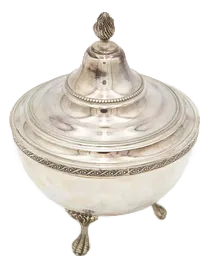 Circular Silver Candy Box