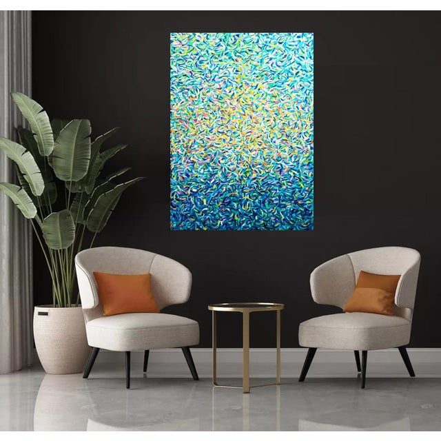 Artist Andrei Sitsko "Reflection in the Water. Lago Di Garda" Modern Original Painting For Sale - Image 10 of 11