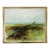 Mid-Century Modern 'Fields in Springtime' Vintage Original Expressive Landscape Oil Painting, Framed For Sale