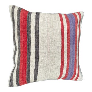 Turkish Hemp Pillow Cushion Natural Beige Red Cushion Cover 20x20 For Sale