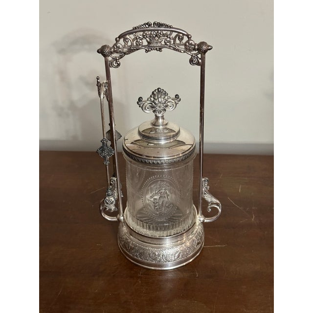 Late 19th Century Victorian Wilcox Silver Plate Pickle Castor With Figural Glass, No. 4624 For Sale - Image 10 of 15