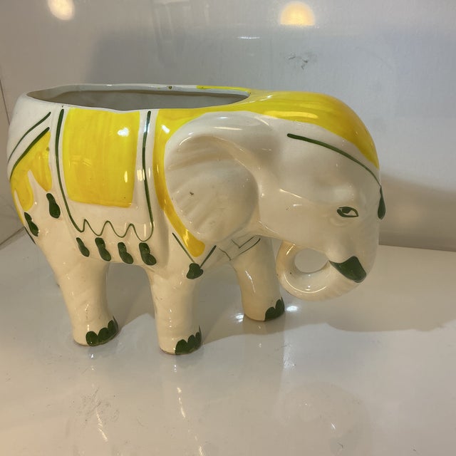 1970s 1970s Hollywood Regency Elephant Tassels Planter For Sale - Image 5 of 9