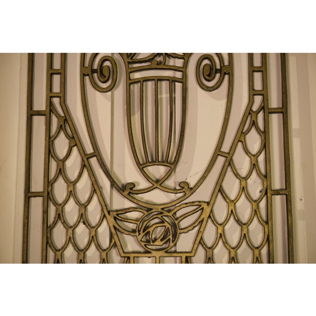Art Deco Decorative Cast Iron Grill, 1930s For Sale - Image 6 of 10