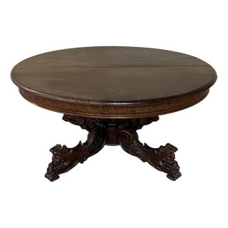 Renaissance Extending Pedestal Table in Walnut For Sale