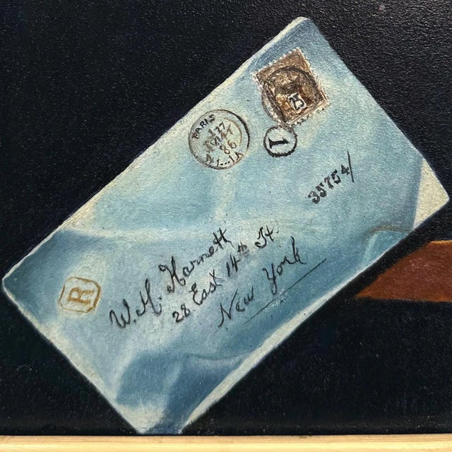 A Large Trompe l'Oeil Still Life With Violin, Oil on Board After William Harnett For Sale - Image 4 of 9