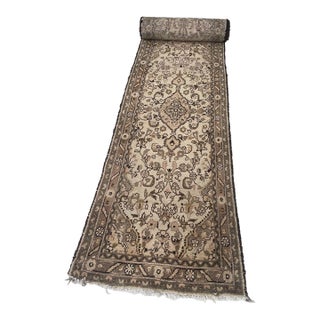 Mid 20th Century Botanical Beauty Narrow Stair Runner in Unique Softer Hues Rug 2.7 x 21.4 For Sale