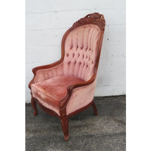 Victorian Victorian Kimball Carved Side Accent Chair 6217 For Sale - Image 3 of 15