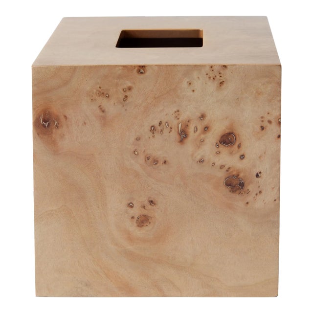 Mesa Burl Wood Bath Accessories - Tissue Holder For Sale