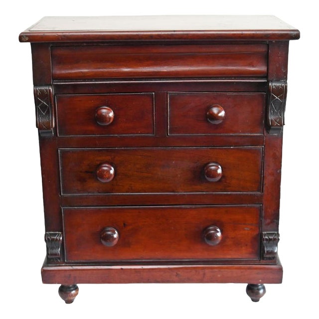 Antique Scottish Mahogany Apprentice Chest of Drawers, 1840 For Sale