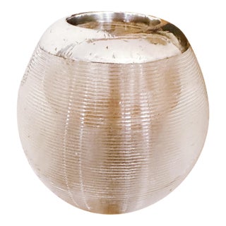 1901 English Sterling Silver and Glass Match Striker For Sale